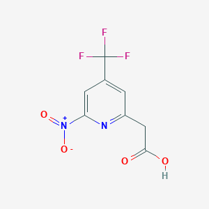 [6-Nitro-4-(trifluoromethyl)pyridin-2-YL]acetic acid