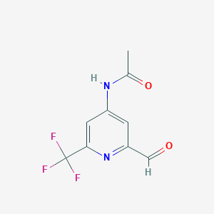 N-(2-Formyl-6-(trifluoromethyl)pyridin-4-yl)acetamide