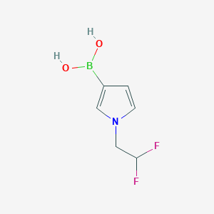 molecular formula C6H8BF2NO2 B14841317 1-(2,2-Difluoroethyl)-pyrrol-3-ylboronic acid 