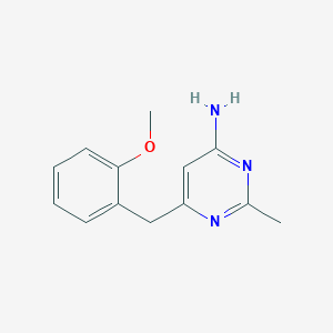 6-[(2-Methoxyphenyl)methyl]-2-methylpyrimidin-4-amine