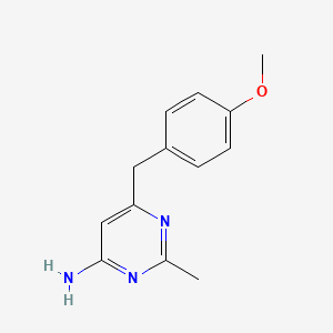6-[(4-Methoxyphenyl)methyl]-2-methylpyrimidin-4-amine