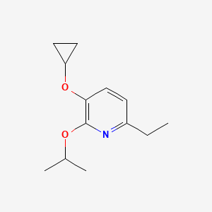 molecular formula C13H19NO2 B14841350 3-Cyclopropoxy-6-ethyl-2-isopropoxypyridine 