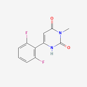 molecular formula C11H8F2N2O2 B1484138 6-(2,6-Difluorophenyl)-3-methyl-1,2,3,4-tetrahydropyrimidine-2,4-dione CAS No. 2098140-36-2