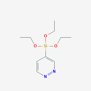 molecular formula C10H18N2O3Si B14841408 4-(Triethoxysilyl)pyridazine 