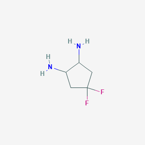 molecular formula C5H10F2N2 B14841416 (1R,2R)-2-Amino-4,4-difluorocyclopentylamine 