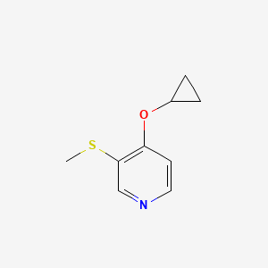 molecular formula C9H11NOS B14841419 4-Cyclopropoxy-3-(methylthio)pyridine 