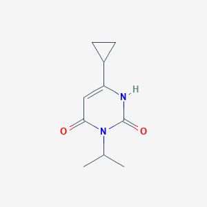 molecular formula C10H14N2O2 B1484142 6-Cyclopropyl-3-(propan-2-yl)-1,2,3,4-tetrahydropyrimidine-2,4-dione CAS No. 2098075-55-7