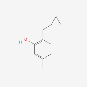 molecular formula C11H14O B14841428 2-(Cyclopropylmethyl)-5-methylphenol 