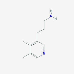 molecular formula C10H16N2 B14841434 3-(4,5-Dimethylpyridin-3-YL)propan-1-amine 