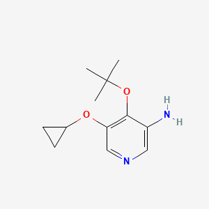 molecular formula C12H18N2O2 B14841465 4-Tert-butoxy-5-cyclopropoxypyridin-3-amine 