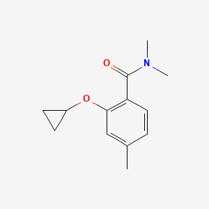 molecular formula C13H17NO2 B14841471 2-Cyclopropoxy-N,N,4-trimethylbenzamide 