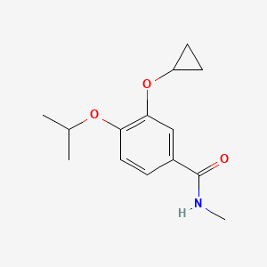 molecular formula C14H19NO3 B14841479 3-Cyclopropoxy-4-isopropoxy-N-methylbenzamide 