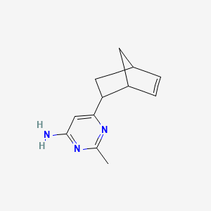 molecular formula C12H15N3 B1484152 6-{双环[2.2.1]庚-5-烯-2-基}-2-甲基嘧啶-4-胺 CAS No. 2098038-97-0