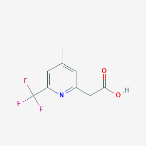 [4-Methyl-6-(trifluoromethyl)pyridin-2-YL]acetic acid