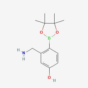 3-(Aminomethyl)-4-(4,4,5,5-tetramethyl-1,3,2-dioxaborolan-2-YL)phenol