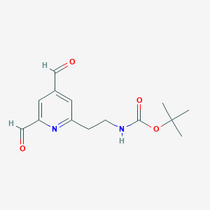 Tert-butyl 2-(4,6-diformylpyridin-2-YL)ethylcarbamate