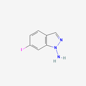 molecular formula C7H6IN3 B14841583 1-Amino-6-iodoindazole 