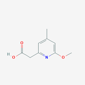 molecular formula C9H11NO3 B14841585 (6-Methoxy-4-methylpyridin-2-YL)acetic acid 