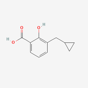 molecular formula C11H12O3 B14841596 3-(Cyclopropylmethyl)-2-hydroxybenzoic acid 