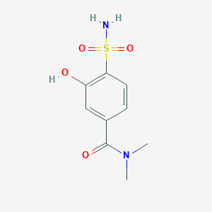 molecular formula C9H12N2O4S B14841598 3-Hydroxy-N,N-dimethyl-4-sulfamoylbenzamide 