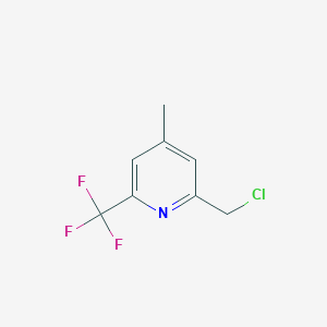 molecular formula C8H7ClF3N B14841624 2-(Chloromethyl)-4-methyl-6-(trifluoromethyl)pyridine 