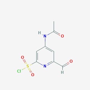 4-(Acetylamino)-6-formylpyridine-2-sulfonyl chloride