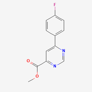 molecular formula C12H9FN2O2 B1484166 Methyl 6-(4-fluorophenyl)pyrimidine-4-carboxylate CAS No. 2097957-70-3