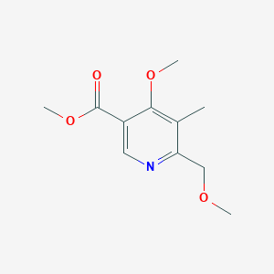 molecular formula C11H15NO4 B14841727 Methyl 4-methoxy-6-(methoxymethyl)-5-methylnicotinate 