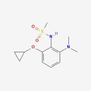 molecular formula C12H18N2O3S B14841744 N-(2-Cyclopropoxy-6-(dimethylamino)phenyl)methanesulfonamide CAS No. 1243363-19-0