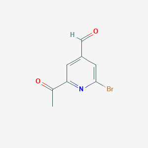 2-Acetyl-6-bromoisonicotinaldehyde