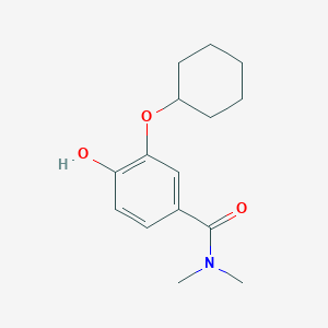 molecular formula C15H21NO3 B14841760 3-(Cyclohexyloxy)-4-hydroxy-N,N-dimethylbenzamide 