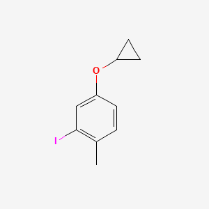 molecular formula C10H11IO B14841765 4-Cyclopropoxy-2-iodo-1-methylbenzene 