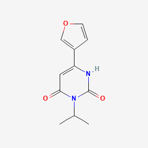 molecular formula C11H12N2O3 B1484179 6-(Furan-3-yl)-3-(propan-2-yl)-1,2,3,4-tetrahydropyrimidine-2,4-dione CAS No. 2098075-75-1