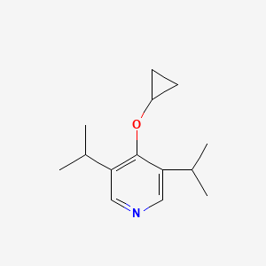 molecular formula C14H21NO B14841808 4-Cyclopropoxy-3,5-diisopropylpyridine 