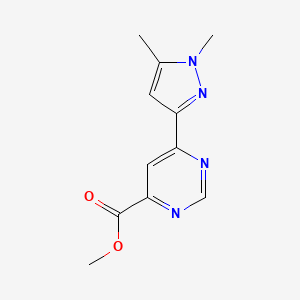 methyl 6-(1,5-dimethyl-1H-pyrazol-3-yl)pyrimidine-4-carboxylate