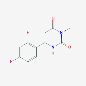 molecular formula C11H8F2N2O2 B1484185 6-(2,4-Difluorophenyl)-3-methyl-1,2,3,4-tetrahydropyrimidine-2,4-dione CAS No. 2097957-46-3