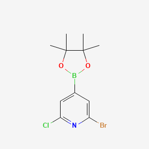 2-Bromo-6-chloro-4-(4,4,5,5-tetramethyl-1,3,2-dioxaborolan-2-YL)pyridine