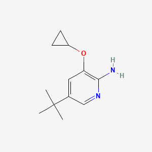 molecular formula C12H18N2O B14841868 5-Tert-butyl-3-cyclopropoxypyridin-2-amine 