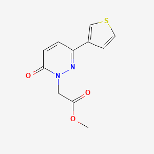 molecular formula C11H10N2O3S B1484189 Methyl 2-[6-oxo-3-(thiophen-3-yl)-1,6-dihydropyridazin-1-yl]acetate CAS No. 2097995-79-2