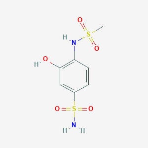 molecular formula C7H10N2O5S2 B14841892 3-Hydroxy-4-(methylsulfonamido)benzenesulfonamide 