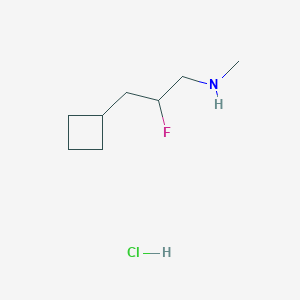 (3-Cyclobutyl-2-fluoropropyl)(methyl)amine hydrochloride
