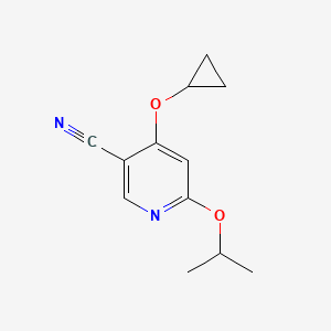 molecular formula C12H14N2O2 B14841902 4-Cyclopropoxy-6-isopropoxynicotinonitrile 