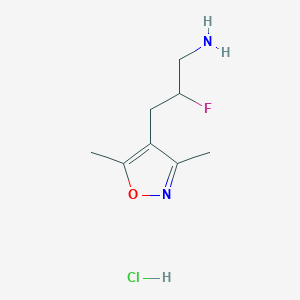 molecular formula C8H14ClFN2O B1484191 3-(3,5-二甲基-1,2-恶唑-4-基)-2-氟丙-1-胺盐酸盐 CAS No. 2097959-69-6