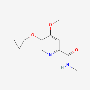 molecular formula C11H14N2O3 B14841912 5-Cyclopropoxy-4-methoxy-N-methylpicolinamide 