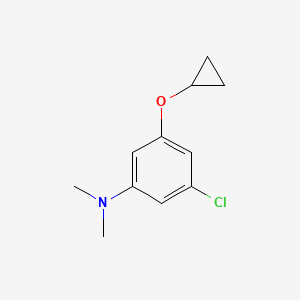 molecular formula C11H14ClNO B14841927 3-Chloro-5-cyclopropoxy-N,N-dimethylaniline 