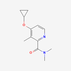 molecular formula C12H16N2O2 B14841932 4-Cyclopropoxy-N,N,3-trimethylpicolinamide 