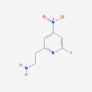 2-(6-Iodo-4-nitropyridin-2-YL)ethanamine