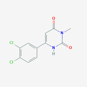 molecular formula C11H8Cl2N2O2 B1484195 6-(3,4-二氯苯基)-3-甲基-1,2,3,4-四氢嘧啶-2,4-二酮 CAS No. 2098073-23-3