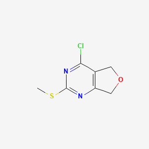 molecular formula C7H7ClN2OS B14841950 4-Chloro-2-(methylthio)-5,7-dihydrofuro[3,4-D]pyrimidine 