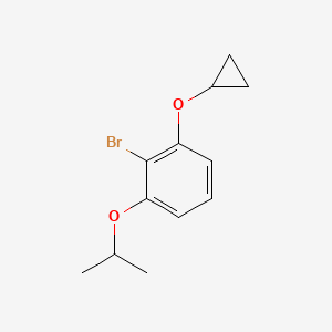 molecular formula C12H15BrO2 B14841958 2-Bromo-1-cyclopropoxy-3-isopropoxybenzene 